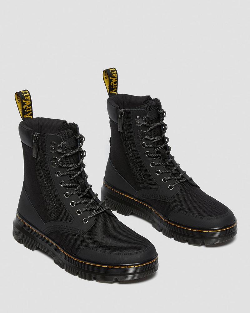 Black Women's Dr Martens Combs Zip Casual Boots | CA 86TCE